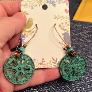 Copper colored earrings